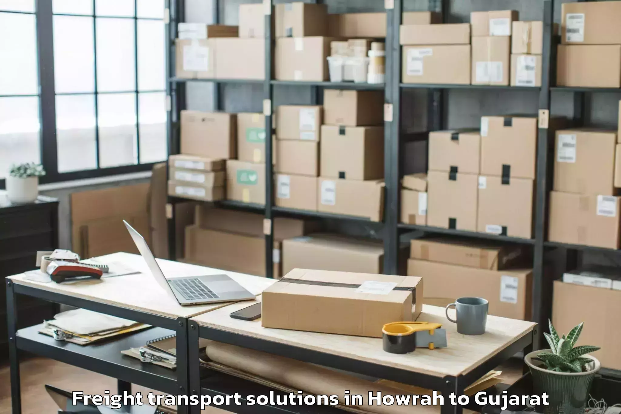 Hassle-Free Howrah to Madhav Kampo Freight Transport Solutions